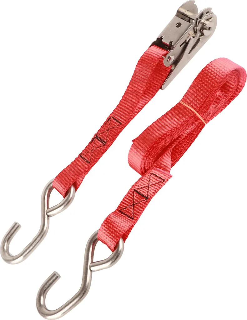 Sangle de fixation à cliquet en inox 1 pouce pour véhicule et remorque - 3