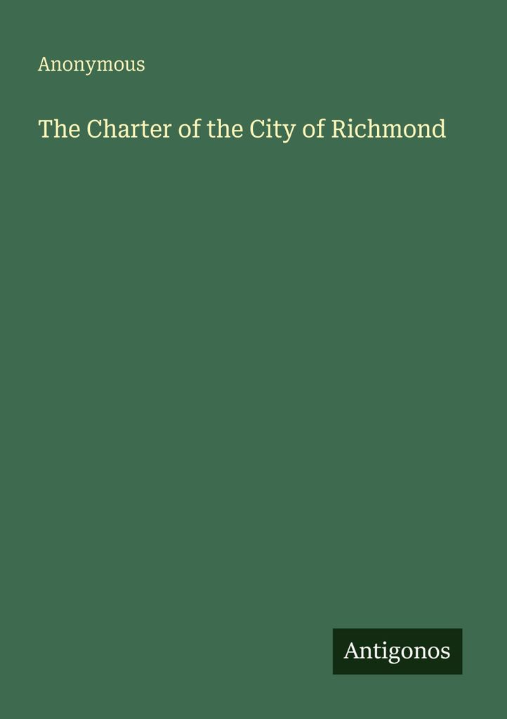 The Charter of the City of Richmond