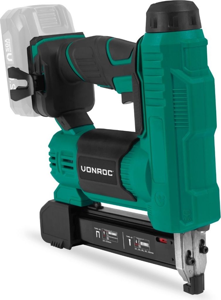 Vonroc 2in1 Akku Tacker & Nagelpistole für Holz - 20V Nagler - Inkl. 1000 Nägel