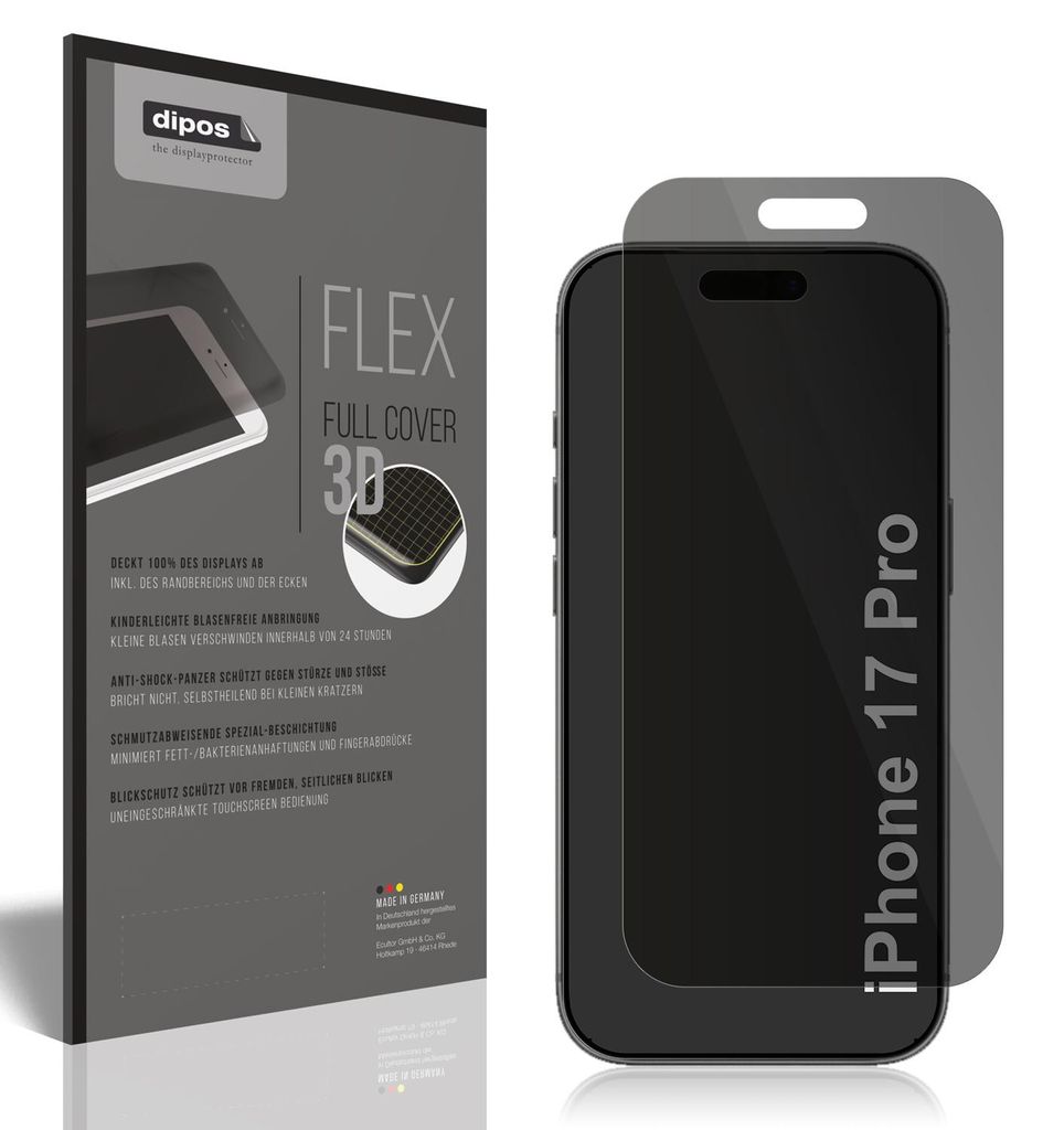Full Cover Privacy Blickschutzfolie für Apple iPhone 17 Pro Produktbild 