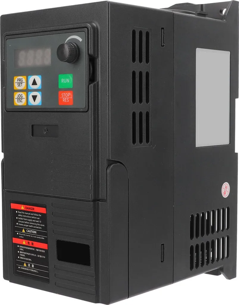 Variateur de fréquence 1.5 kW triphasé pour tour à métaux et pompe