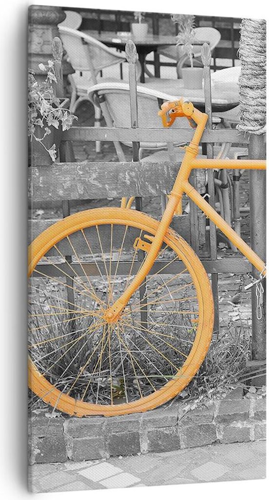 Bild auf Leinwand - Leinwandbild - Fahrräder Sport Verkehr alt - 55x100cm - Wand Bild - Wanddeko - Leinwanddruck - Bilder - Kunstdruck - Wanddekor...
