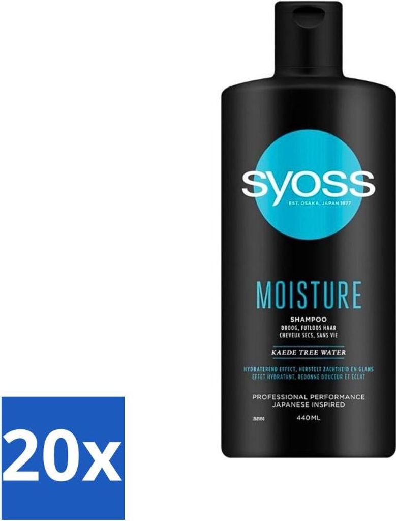 Syoss Moisture Shampoo - Shampoo - Feuchtigkeitsspendend - 440 ml - Vorteilspack - 20 Stücke