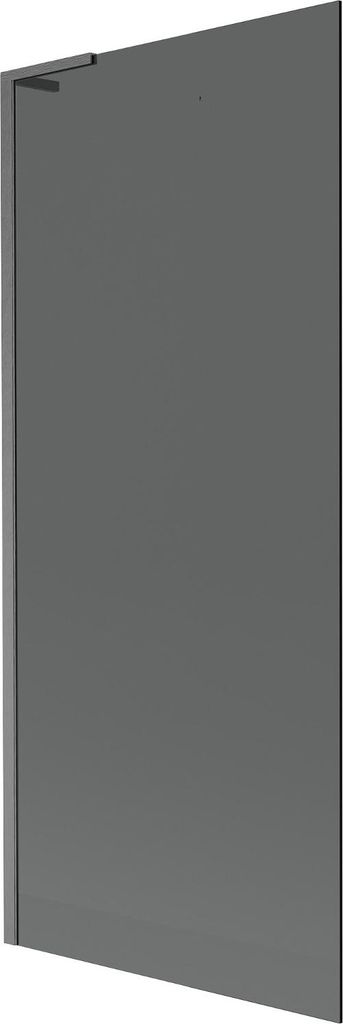 Mexen Next L Badewannenfaltwand 1-flügelig 80 x 150 cm, Graphit, gebürstet Gun Gray - 895-080-000-03-40-66
