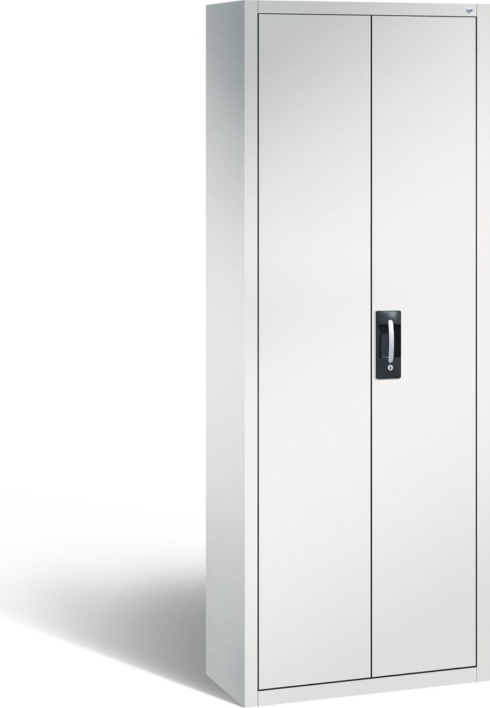 CP Lager-Regalschrank B700xT300xH1980 mm RAL 7035 mit Türen Produktbild 