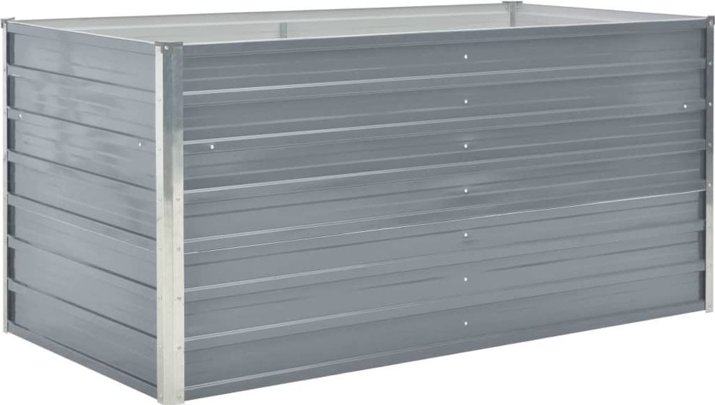 vidaXL Hochbeet 160 x 80 x 77 cm Verzinkter Stahl Grau Produktbild 