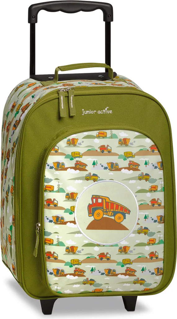 Valise enfant Fabrizio 20672 - Trolley cabine vert olive pour voyage