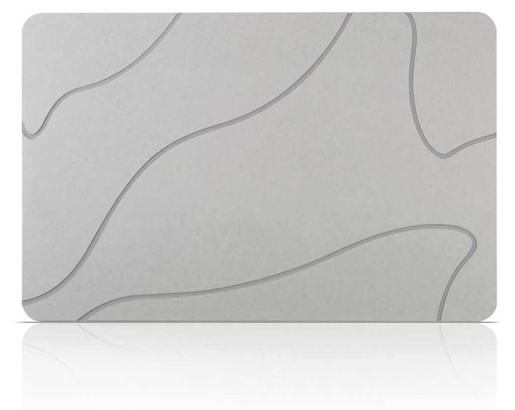 Kieselgur-Badematte, rutschfest, Duschmatte, Badematte, schnelltrocknend, Bodenmatte aus 100 % Naturstein, Badematte 60 x 39 cm, super saugfähige ...