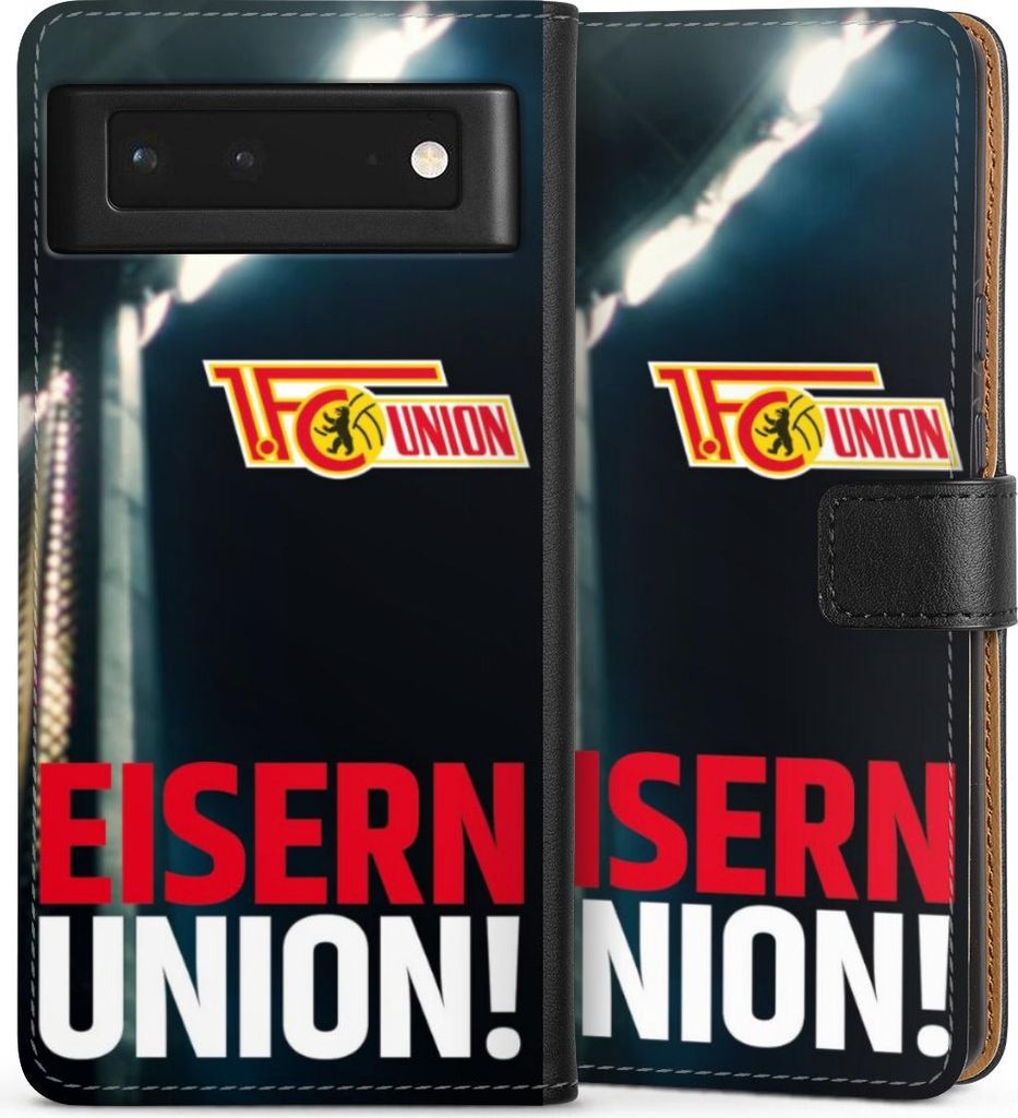 DeinDesign Klapphülle für Google Pixel 6 Handytasche Lederhülle Tasche 1. FC Union Berlin Fanartikel Fußball