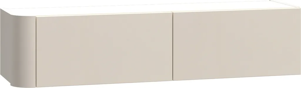 Meuble suspendu sable BREATHTAKER à 2 clapets de rangement de 128,6 cm - 3