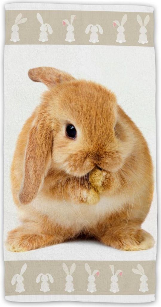 Bunny Baumwolle Strandtuch Frottee Badetuch mit Premium Produktbild 