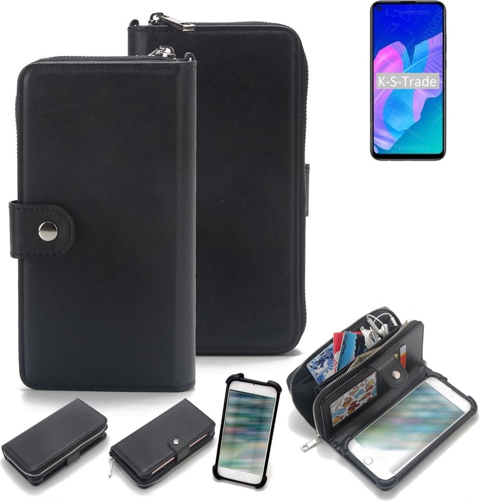 K-S-Trade 2in1 Handyhülle Schutzhülle kompatibel mit Huawei Y7p & Portemonnee Cover Handy Hülle Case Etui Geldbörse Wallet Bookstyle Hülle