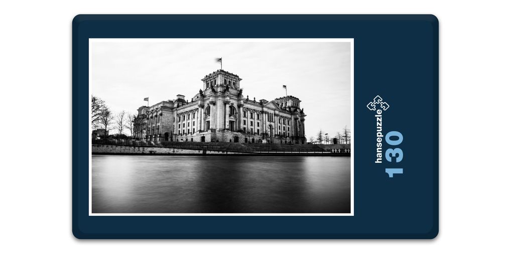 hansepuzzle 17723 - Architektur Puzzle, 130 Teile, Gebäude, 28,7 x 20,0cm mit hochwertiger Aufbewahrung, Kartonbox und wiederverschließbarem Beutel