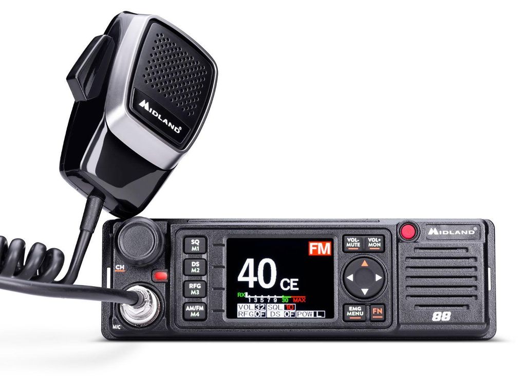 Midland M-88 CB radio z kolorowym wyświetlaczem, VOX Zdjęcie produktu 