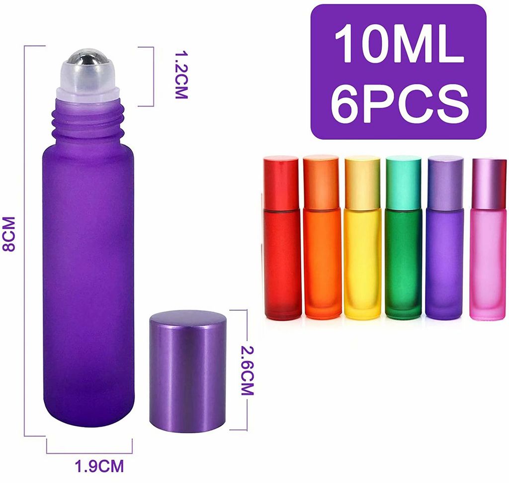 Glasflaschen für ätherische Öle, kosmetischer Behälter, flüssiger  Vorratsbehälter für ätherische Öle (4pcs, braun)