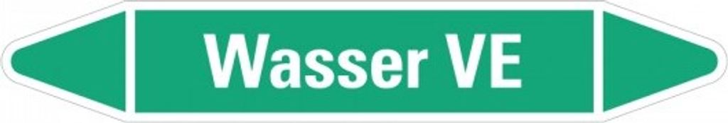 Dreifke Aufkleber I RKZ-Etikett Wasser VE, grün/weiß, für Ø 60-90mm, 310x52m...