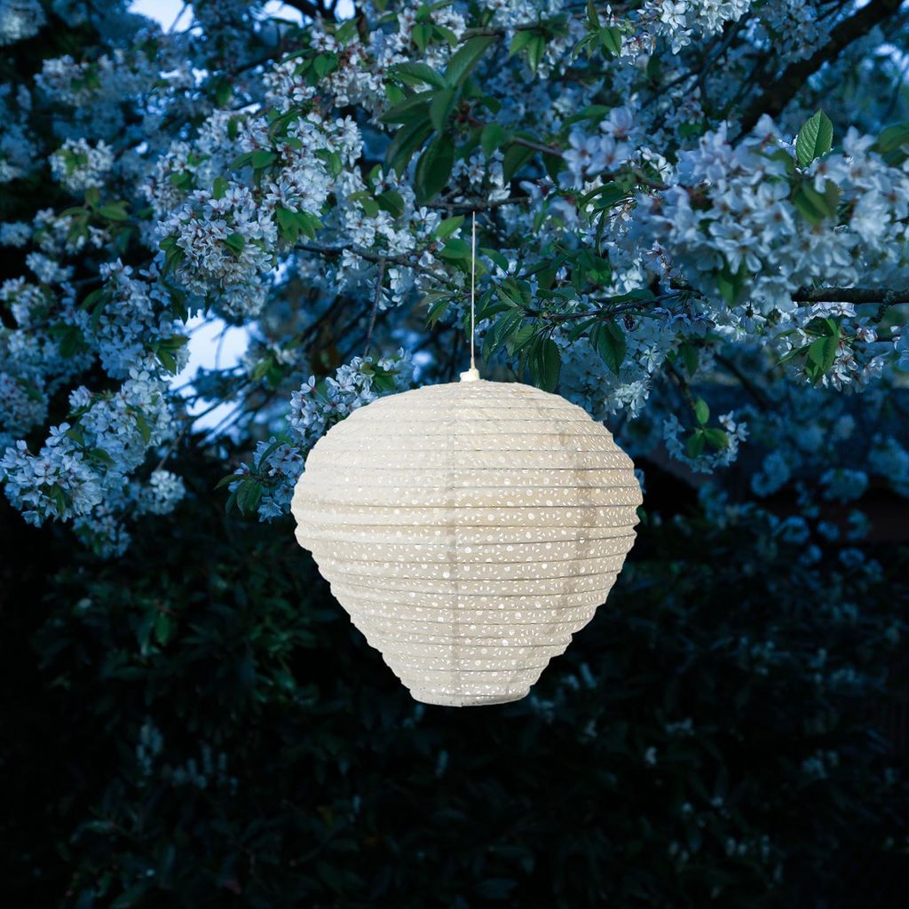 LED Solar Lampion Ballon - warmweiße LED - H: 30cm - D: Produktbild 