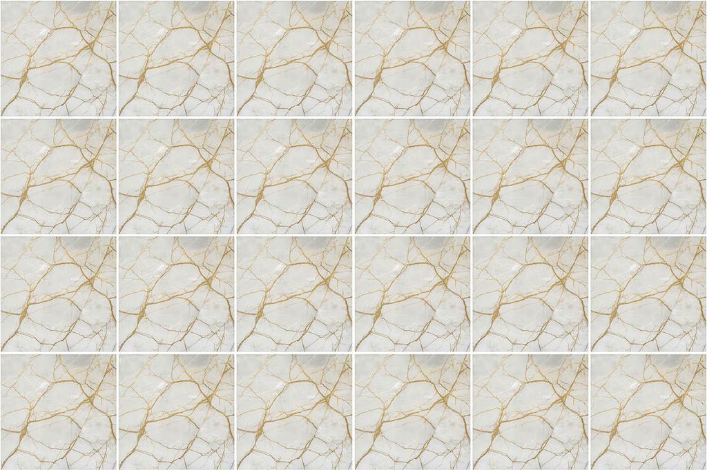 Fliesenaufkleber 20 x 20 cm – 24 Stück – Selbstklebend – Wasserfest – Pflegeleicht – Hitzebeständig – Für Küche & Bad – Zarte Mar...