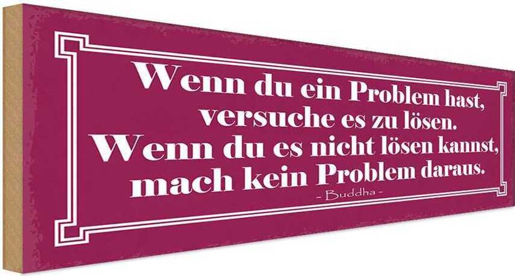 vianmo Holzschild 10x27 cm wenn du Problem hast versuche Produktbild 