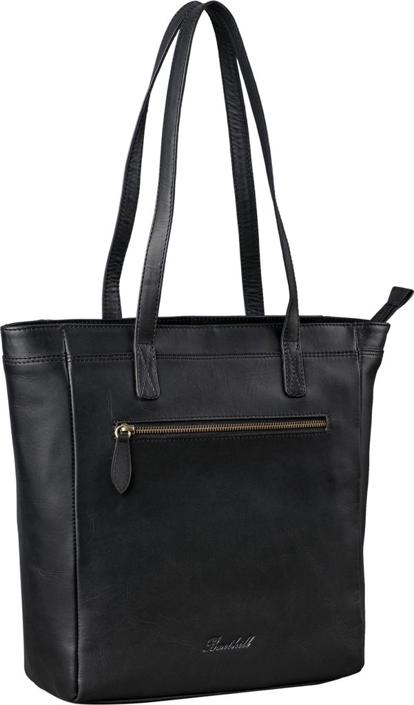 Benthill Damen Shopper Leder - Umhängetasche aus Rindsleder - Handtasche mit Reißverschluss - Schultertasche / Ledertasche - Vintage Beutel