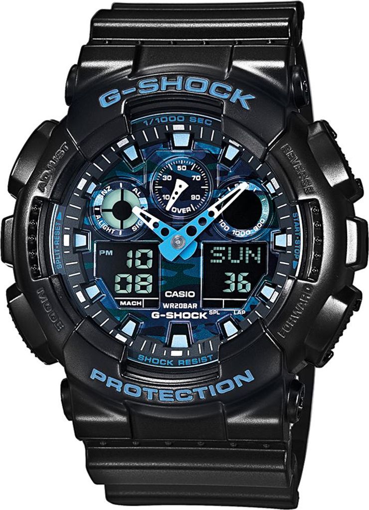 Casio G-SHOCK GA-100CB-1AER Herren Uhr schwarz-blau