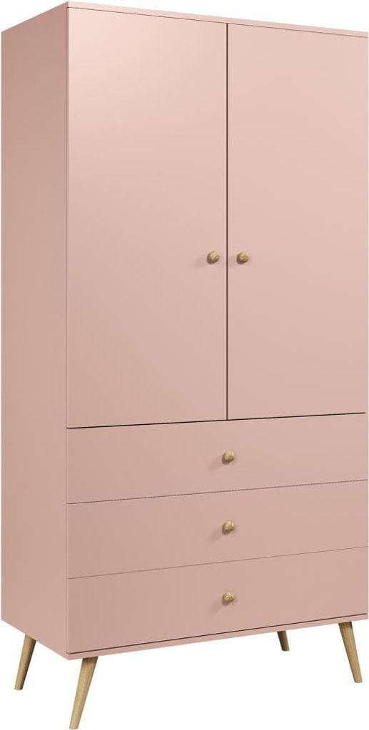 Schrank Bolea 2D3S 100 cm - Rosa