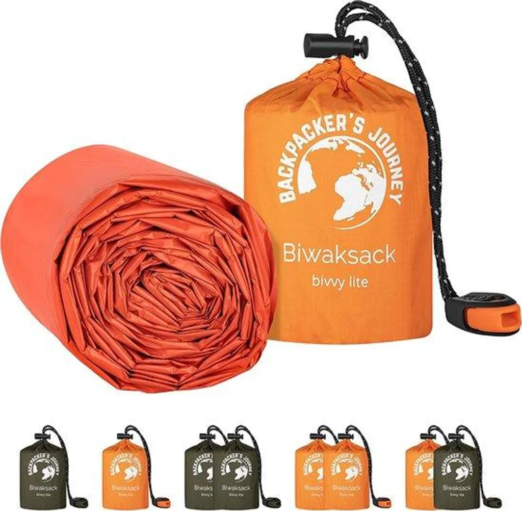 Couverture de survie format sac de couchage thermique 213 x 91 cm léger