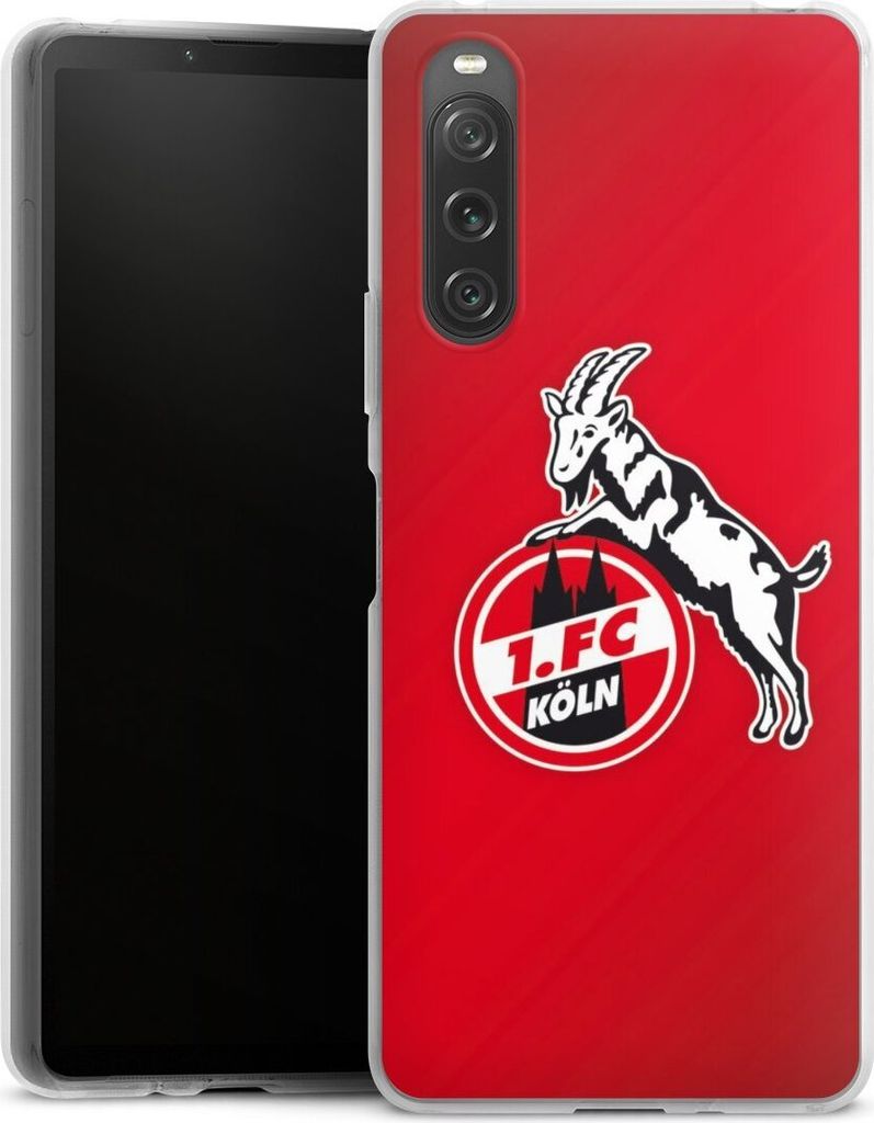 DeinDesign Handyhülle für Sony Xperia 10 V Silikon Hülle Case Smartphone Schutzhülle 1. FC Köln EffZeh Offizielles Lizenzprodukt