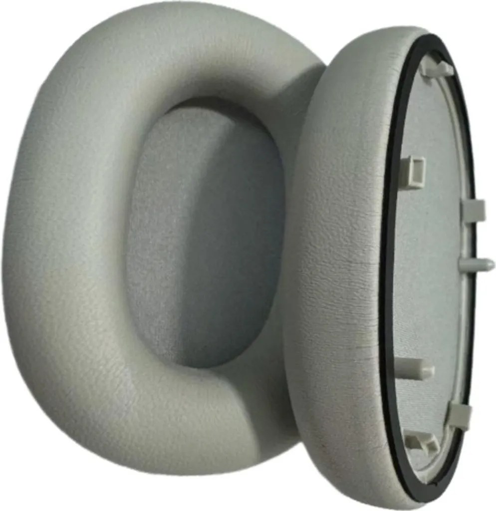 Coussinets Sony WH-1000XM6 Argent en peau de mouton véritable ultra-doux