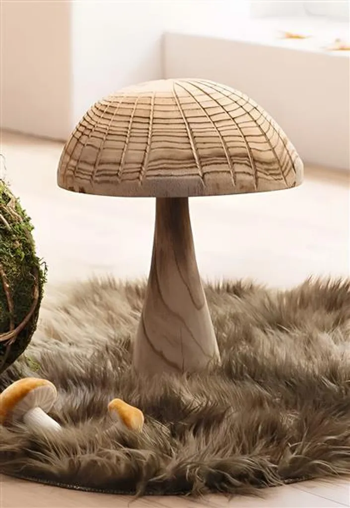 Grande Déco Champignon en bois 35 cm - Finissez-en avec la déco vide