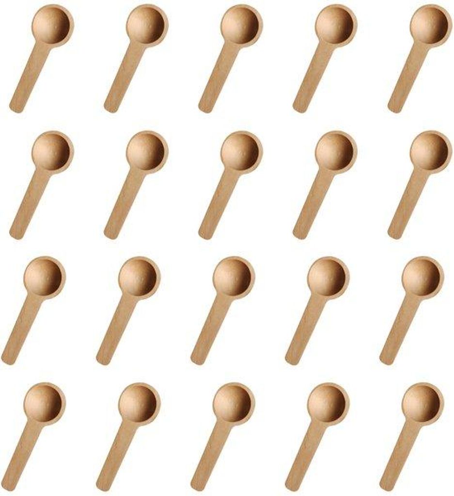 20-teiliges Holz-Löffel-Set, Tee-Löffel, kleine Saucier, Rühr-Löffel, personalisierter Holzlöffel, Holzlöffel-Set, für Küchenutensilien