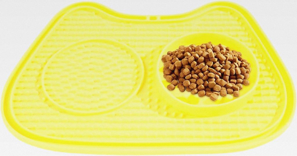 Verlangsamter Futterautomat Katzenschüssel,Saugnapf Anti-Verschlucken Leckmatte Futterspender,Kätzchen-Napf Für Leckerli Und Puzzle-Futterspende...