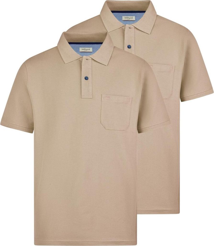 Redmond 2er Pack Basic Poloshirt Weiches Material mit hohem Komfort, Klassischer Polokragen zeitloser Stil, Vielseitig kombinierbar für jeden Tag