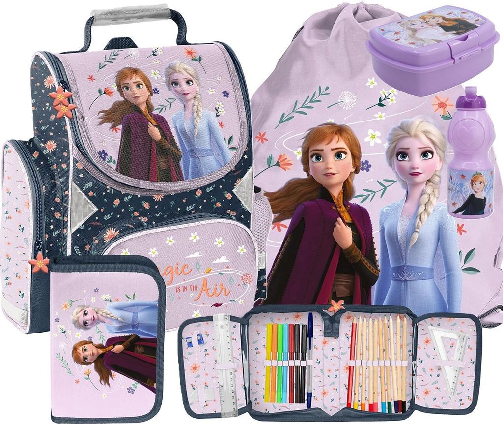 Školní taška Frozen, 5dílná sada školních tašek, batoh, Obrázek produktu 