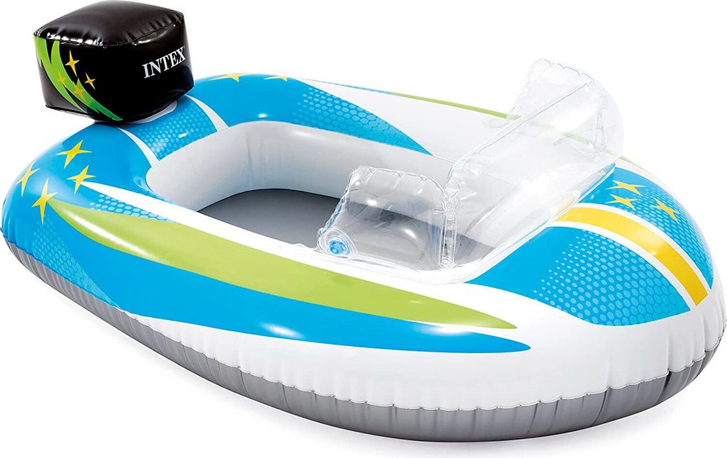INTEX 59380NP - Baby-Boot - Pool-Cruiser (110x100cm) Kinderboot aufblasbar Poolspielzeug Motorboot