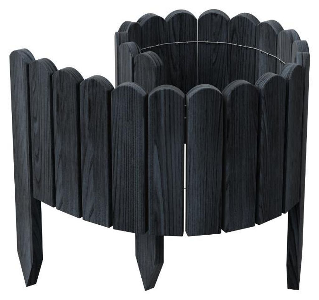 be4nature Flexible Holz Beeteinfassung 30 x 100 cm Grau Produktbild 