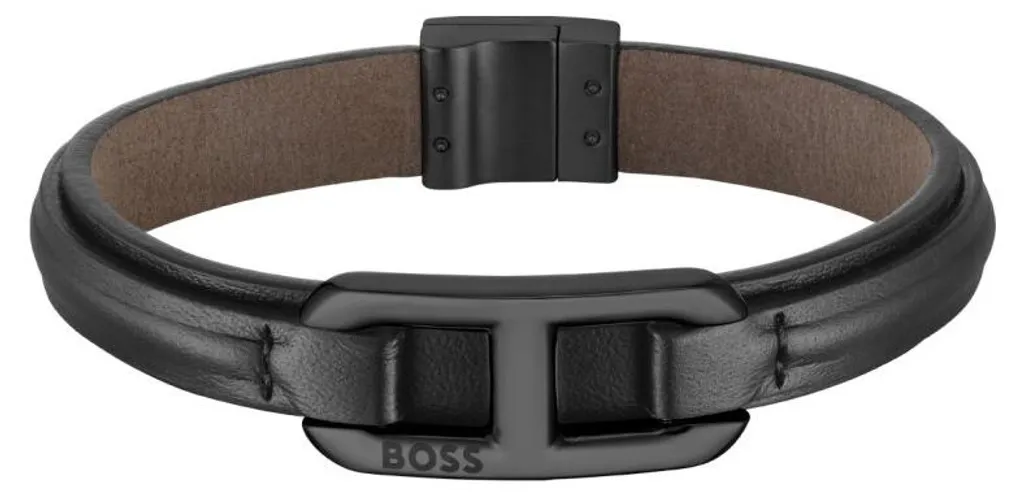 Bracelet cuir noir 19 cm Code 1580784 : le bijou souple et résistant