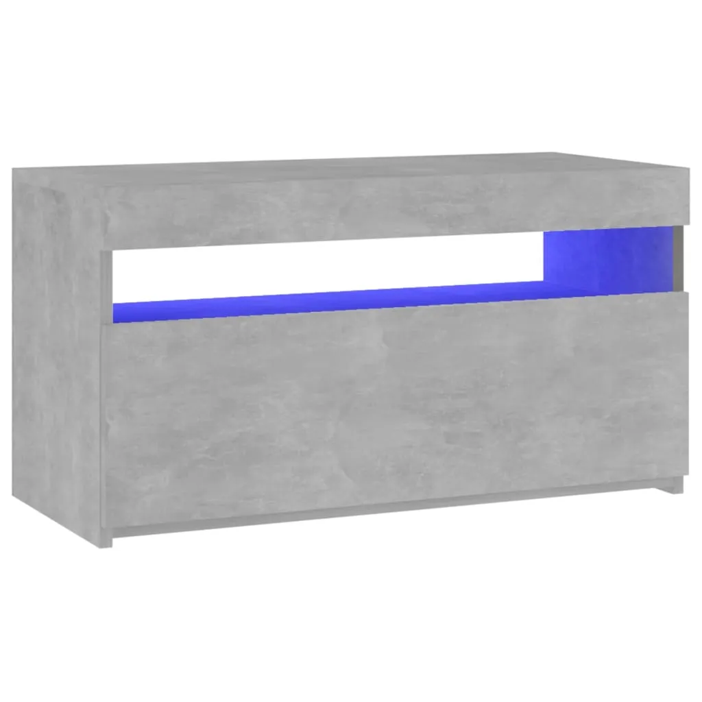 Mobile Porta TV Moderno LED Grigio Cemento vidaXL 75cm - 14