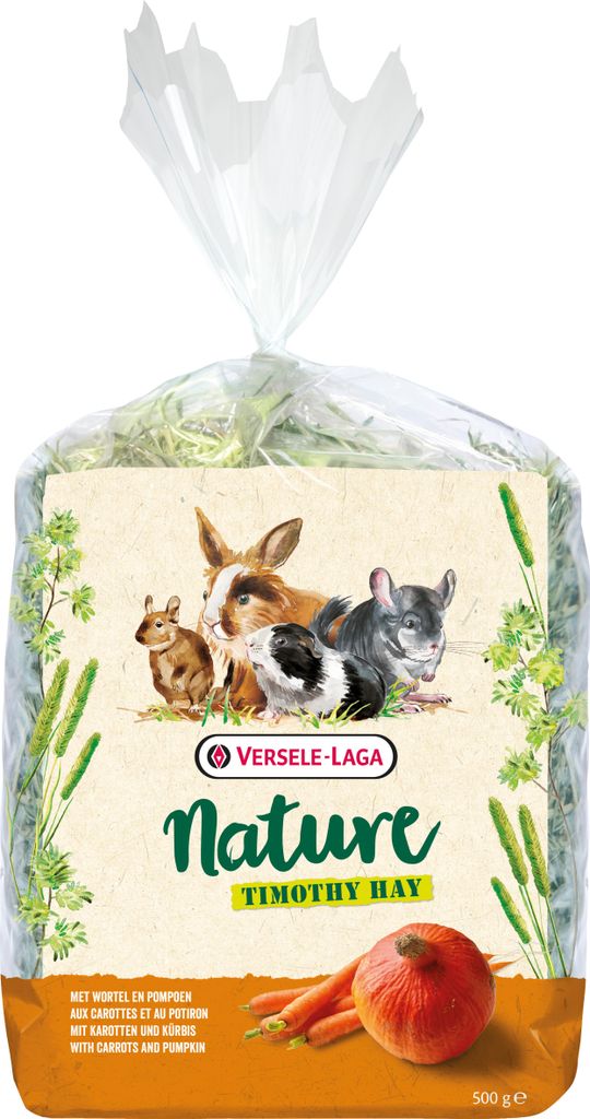 Versele Laga Timothy-Heu Mit Karotte & Kürbis Für Kaninchen Und Nager 500G