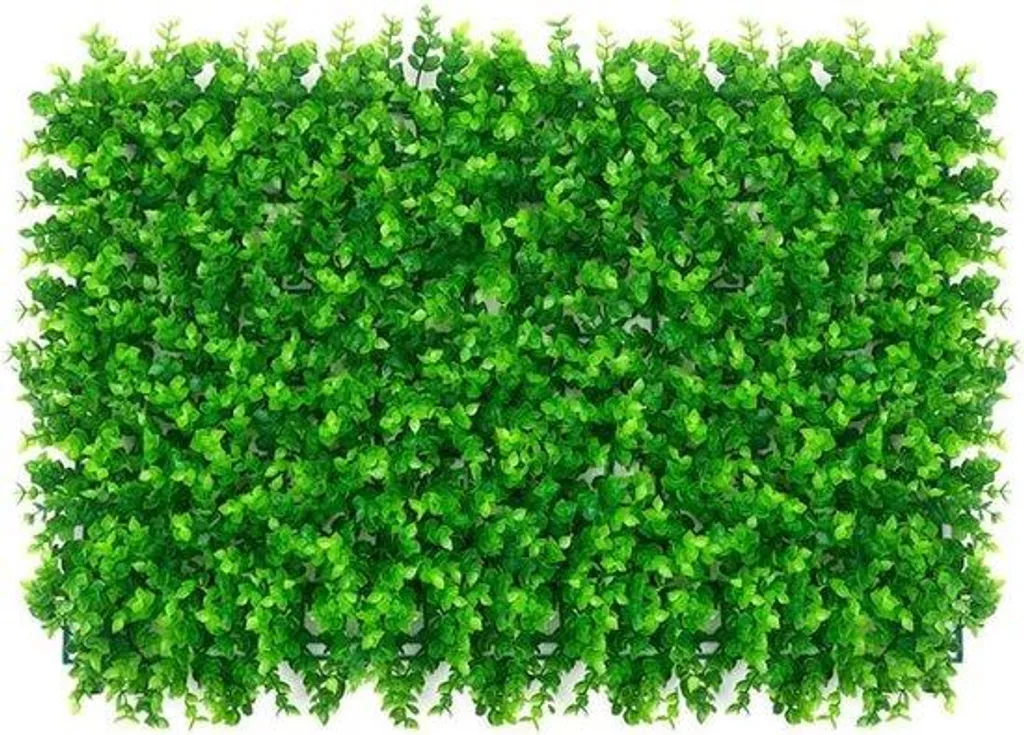 Haie artificielle occultante pour balcon et terrasse lierre et bois