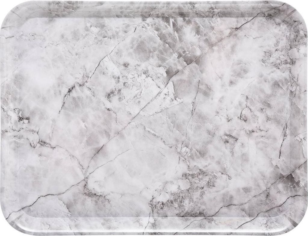 Obdélníkový podnos 33x43cm s bílým mramorovým efektem - 5 Obrázek produktu 
