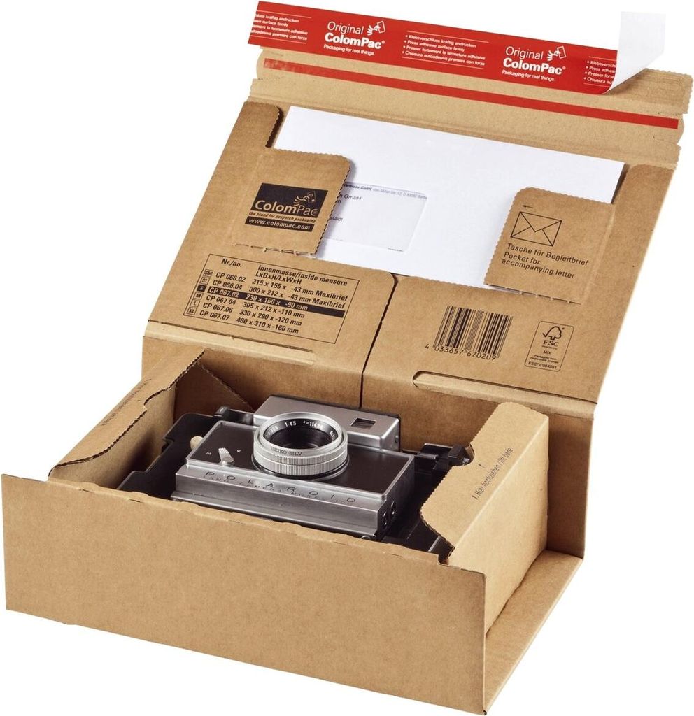 Paket Versandkarton 365 x 235 x 120 mm braun. Packung mit 10 Stück