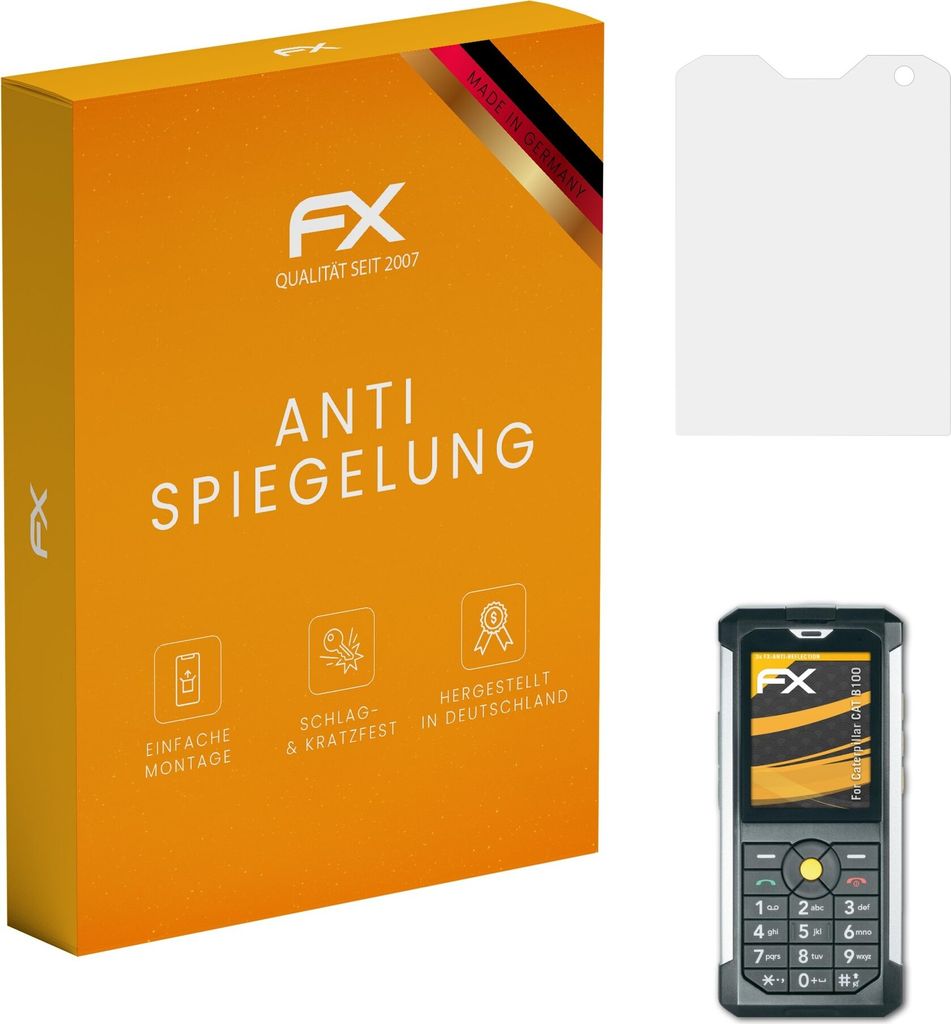 atFoliX FX-Antireflex 3x Schutzfolie kompatibel mit Caterpillar CAT B100 Displayfolie