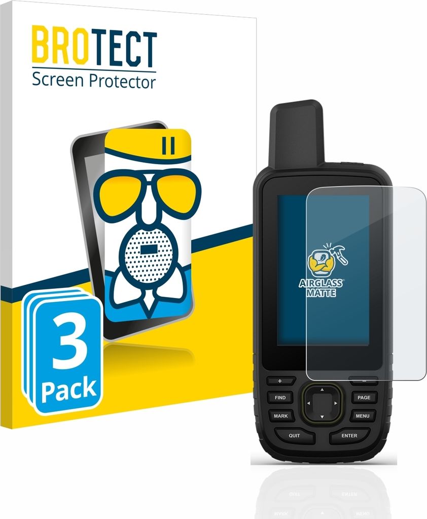 3x BROTECT Entspiegelungs Schutzglas für Garmin GPSMAP 67 Schutzfolie Panzer Folie Glas Display Schutz matt