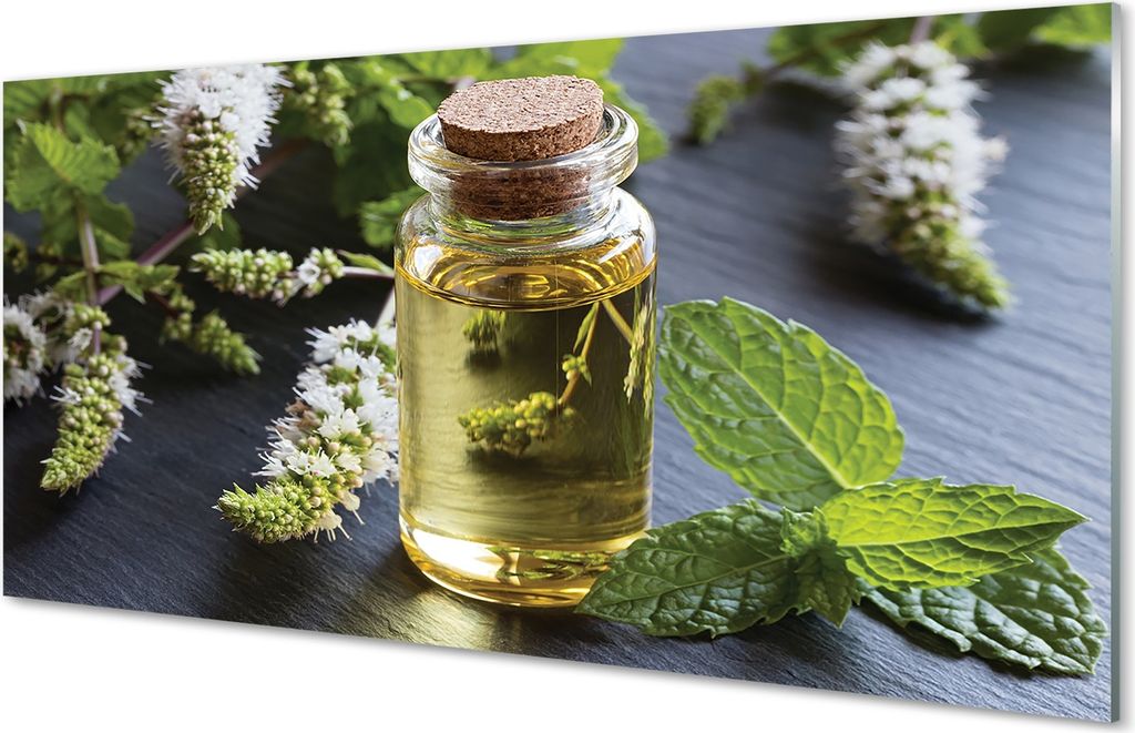 Glasbilder 100x50 Wandkunst Der Pfefferminztee