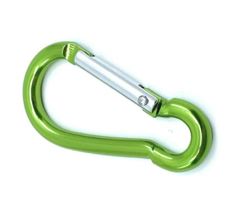 Moschettone in alluminio 6 x 60 mm, verde - confezione da 1 Immagine del prodotto 