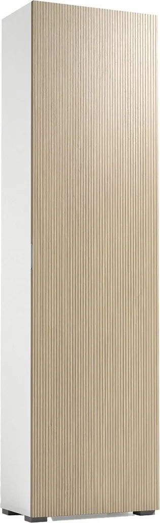 Armoire Haute de Service 182 cm Blanche Multifonction à 7 Étagères