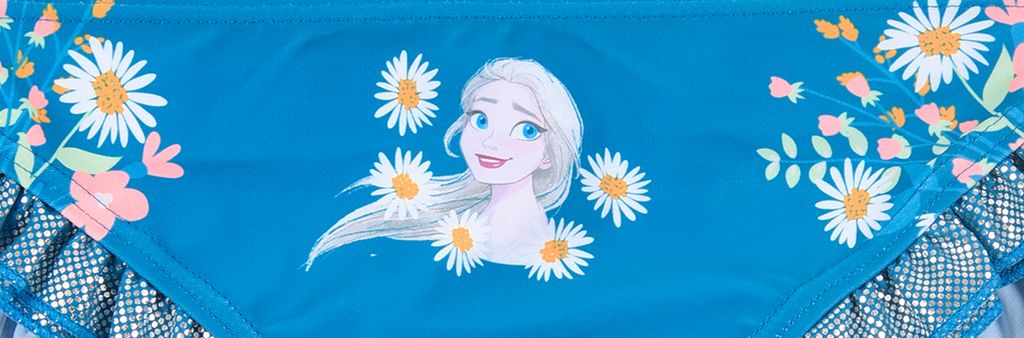 Frozen - Die Eiskönigin Anna und Elsa Mädchen Bademode Einteiler Badeslip Hose , Farbe:Dunkel-Blau, Größe:116