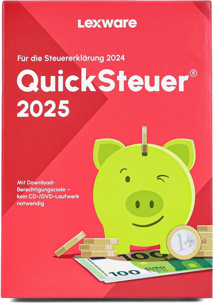 Lexware QuickSteuer 2025, Steuererklärung, 1 Lizenz(en), Box, Deutsch, Windows 11 Enterprise x64, Windows 10, Windows 11 Home, Windows 10 Educatio...