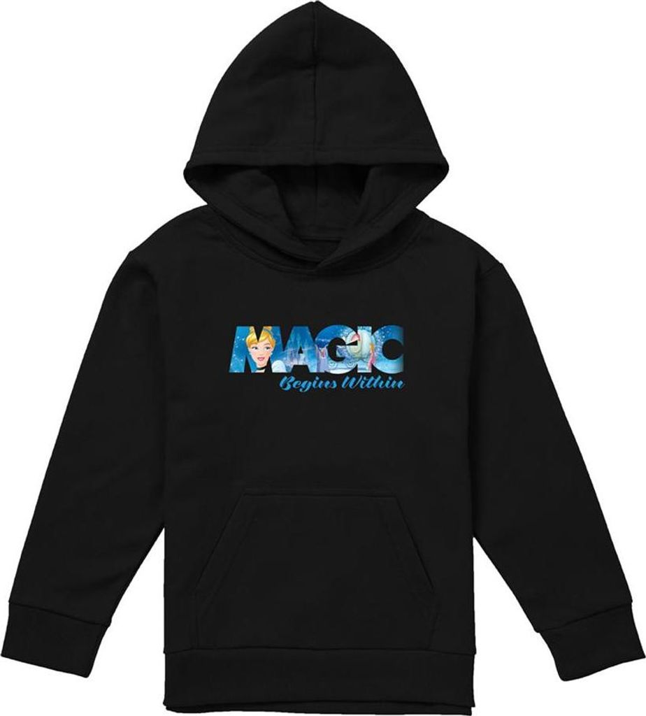 Cinderella - "Magic Begins Within" Kapuzenpullover für Kinder TV22268 (128) (Schwarz)